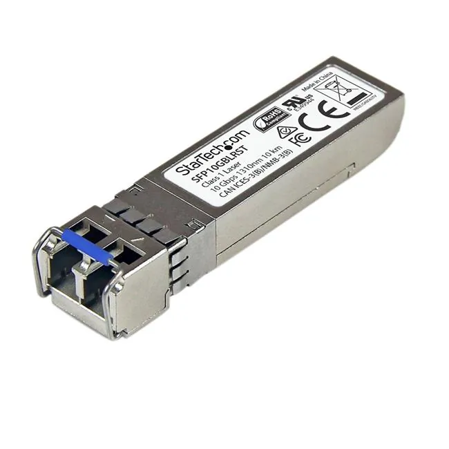 STARTECH SFP10GBLRST — MSA Uncoded SFP+ Module - 10GBASE-LR - 10GE Gigabit Ethernet SFP+ 10GbE Single Mode Fiber (SMF) Optic Transceiver - 10km DDM - MSA Uncoded SFP+ - 10GBASE-LR 10Gbps - 10GbE Module - 10GE Gigabit Ethernet SFP+ 1310nm Single Mode (SMF) Transceiver - 10km (6.2mi) - LC Connector DDM - Hot-Swappable & MSA Compliant - Lifetime Warranty