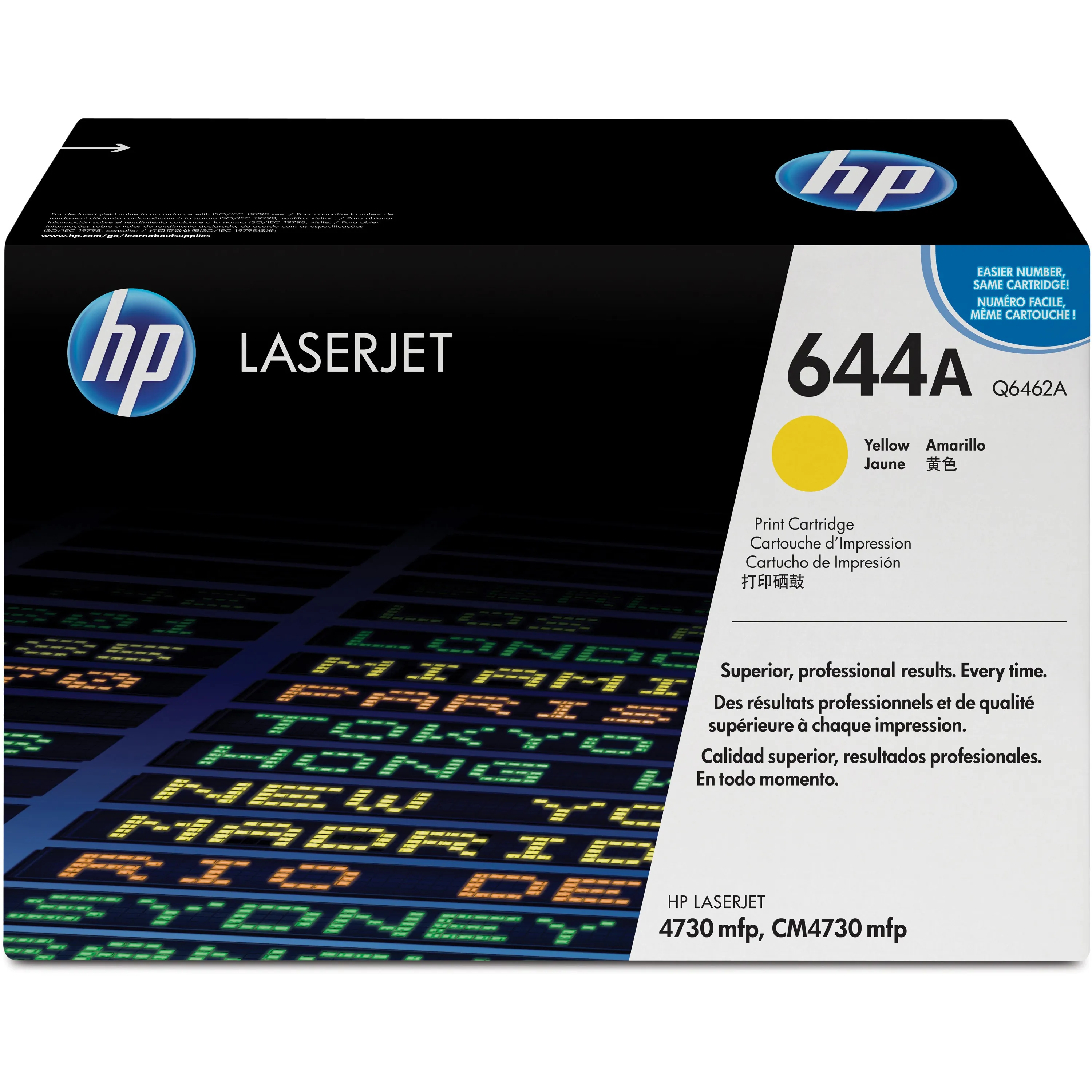 HP Q6462A — HP 644A Toner Cartridge - Single Pack - Laser - 12000 Pages Color - Yellow - 1 Each
