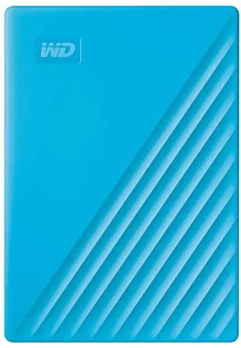 Western Digital WDBPKJ0040BBL-WESN — WD 4TB MY PASSPORT PORTABLE HARD DRIVE BLUE WITH PASSWORD PROTECTION AND AUTO BA