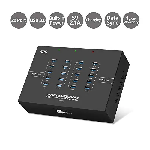 Siig ID-US0611-S1 — POWER SPECS ADDS 20 USB PORTS WITH 5V/2.1A POWER OUTPUT TO YOUR SYSTEM SUPERSPEE