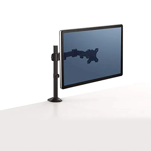 FELLOWES 8502501 — SINGLE MONITOR ARM ELEVATES YOUR SCREEN OFF THE DESK TO ELIMINATE CLUTTER. SET U