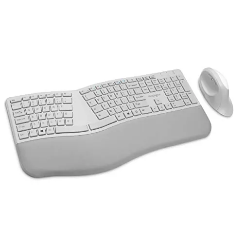 KENSINGTON K75407US — PRO FIT ERGO WIRELESS KEYBOARD AND MOUSE GRAY