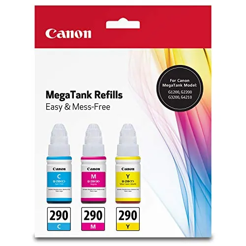 CANON 1596C005 — GI-290 CMY Ink Bottle Value Pack for Printer