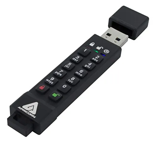 Apricorn ASK3Z-128GB — 128GB AES XTS Encrypted USB 3.0 Flash Drive