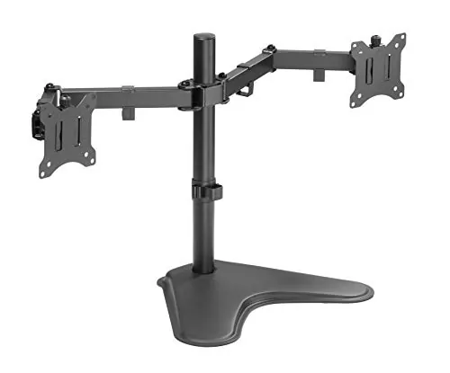 AMER NETWORKS 2EZSTAND — ARTICULATING DUAL MONITOR STAND 90 TILT 180 SWIVEL 360 ROTATION HEIGHT ADJUSTMEN