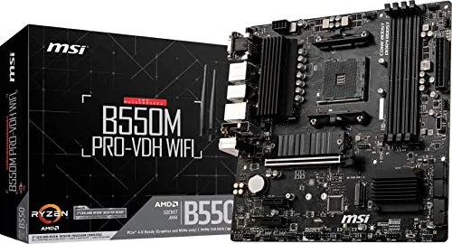 MSI B550MPVDHWIFI — B550M PRO-VDH WIFI,AMD B550,BLACK/MATT,MATX,AM4,SUPPORTS 3RD GEN AMD RYZEN/ 3ND