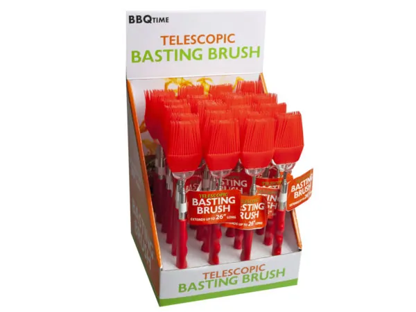 Bulk Buys GE439 — Telescoping Silicone BBQ Brush with Extendable Handle