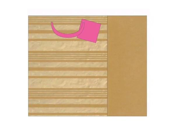 Bulk Buys GB182 — Elegant Gold Striped Gift Bag for All Occasions