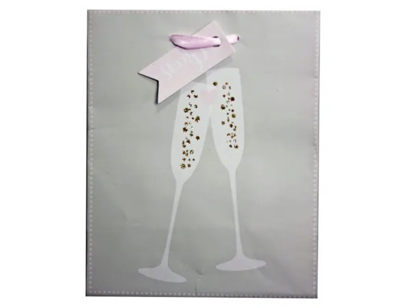 Bulk Buys DC199 — Cheers Gray Petit Gift Bag - Perfect for Any Occasion