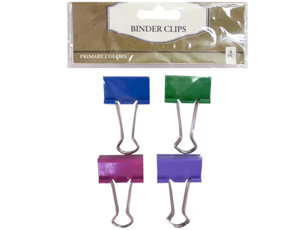 bulk buys FD316 - Set of 4 Premium Binder Clips for Organizing Documents