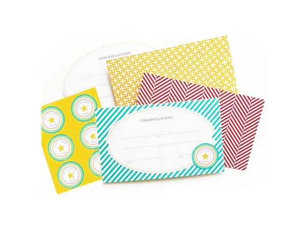 bulk buys GB212 - 12ct 5x8 Patterned Certificate Set - Perfect for Awards