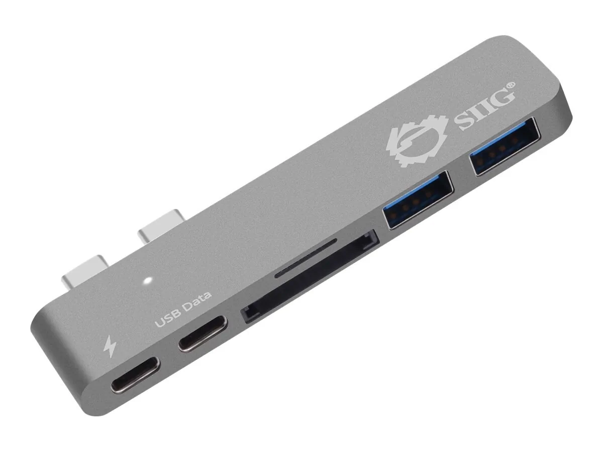 Siig JU-TB0312-S1 — THUNDERBOLT CERTIFIED THUNDERBOLT 3 USB-C HUB WITH CARD READER & PD ADAPTER SPAC
