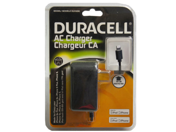 Bulk Buys MM-EN750 — Duracell AC Charger for iPhone - Fast Charging Adapter