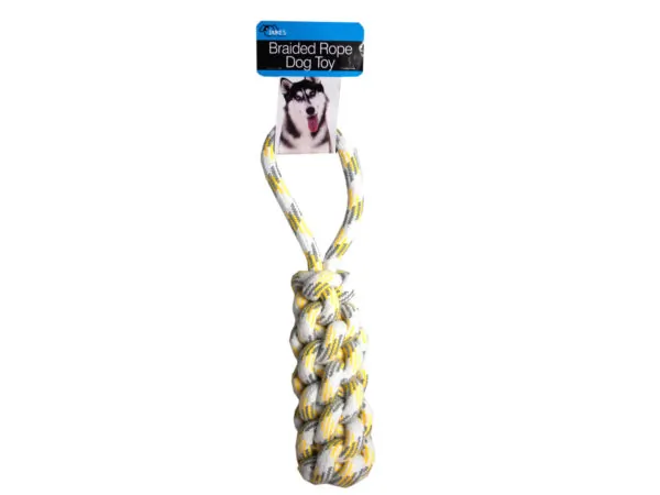 bulk buys DI687 - Durable Braided Dog Rope Toy for Interactive Play