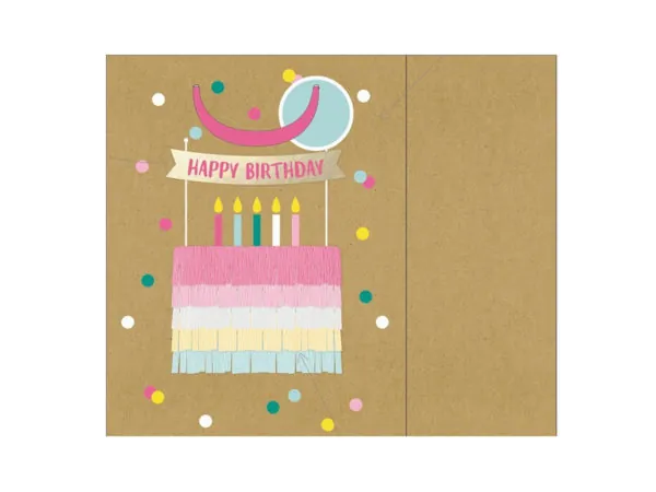 bulk buys GB199 - Happy Birthday Paper Layer Cake Gift Bag - 12 Inches
