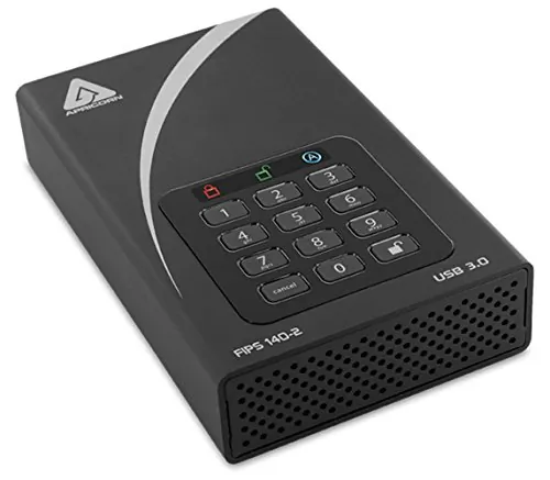 Apricorn ADT-3PL256F-4000 — FIPS VALIDATED,4TB USB3.0 256B ENCRYPTN