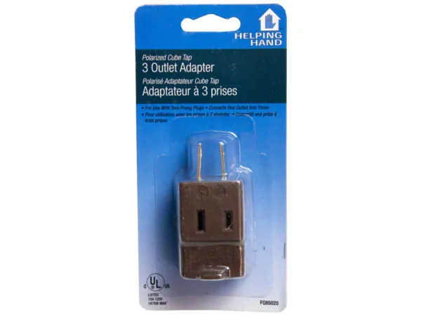 bulk buys KL850 - Helping Hands 3-Outlet Power Adapter with USB Ports