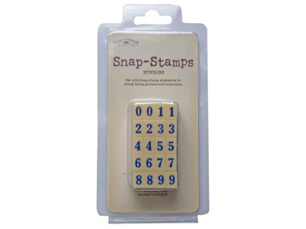 bulk buys SA713 - Snap Stamps Set - Numbers in Formal 14 Style