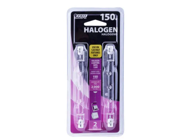 Bulk Buys GS417 — Feit Electric 150W Halogen R7 Bulbs - 2 Pack