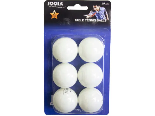 bulk buys DI698 - JOOLA 6-Pack White Table Tennis Balls - High Quality Balls