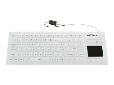 SEAL SHIELD S108PG — SEAL TOUCH GLOW SILICONE WIRED KEYBOARD EDGE ILLUMINATED KEYS WITH TOUCH PAD DIS
