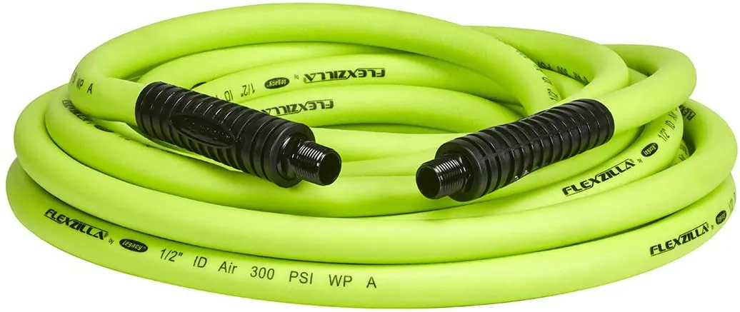 FLEXZILLA HFZ1225YW3 — Flexzilla 1/2" x 25' Air Hose with 3/8" MNPT Fittings