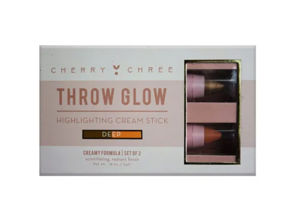 Bulk Buys MK319 — Throw Glow Highlighting Cream Stick - Deep Shade