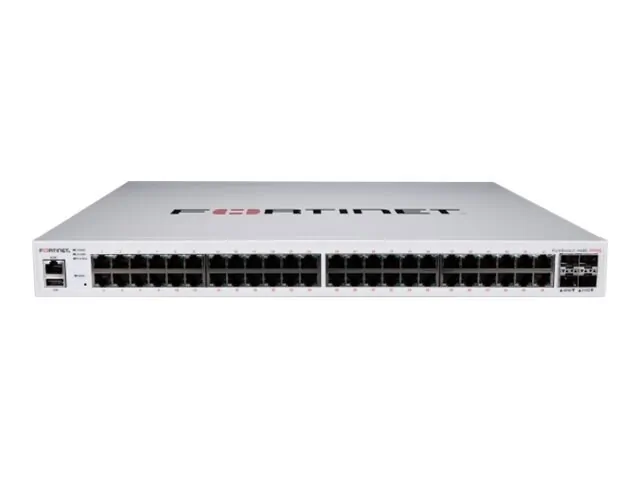 Fortinet FS-448E-POE — FortiGate 48-Port PoE+ Switch with 421W Power Budget