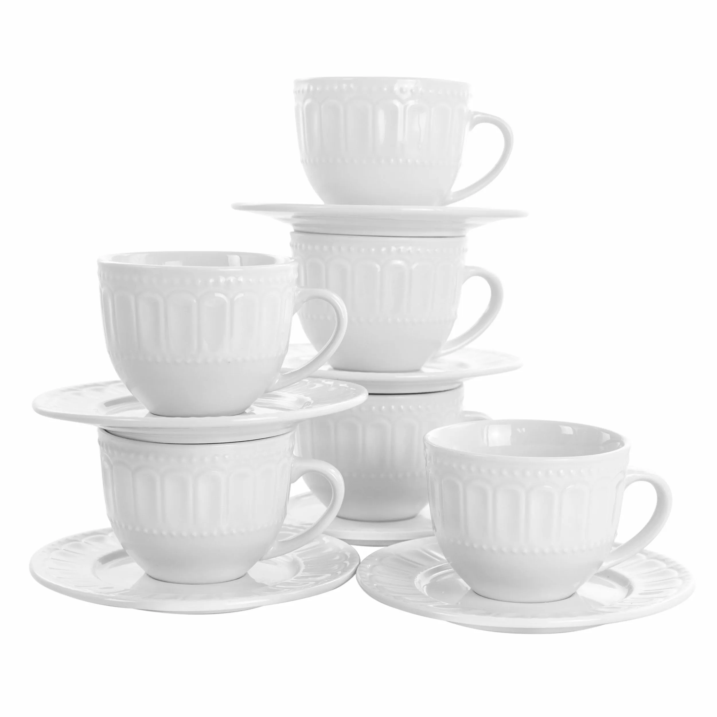 ELAMA EL-CHARLOTTE6PC — Elama Charlotte 6 Piece Mug Set in White
