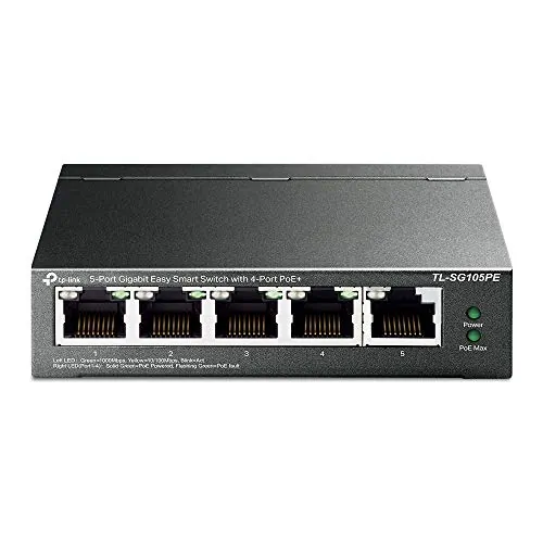 TPLINK TL-SG105PE — 5-PORT GIGABIT EASY SMART SWITCH WITH 4-
