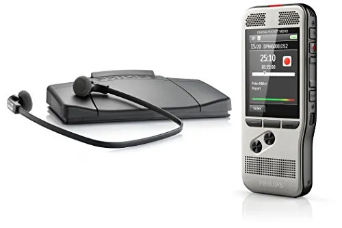 Philips DPM6700/03 — Philips Pocket Memo Dictation and Transcription Set - SDHC SupportedLCD - Headphone - Portable