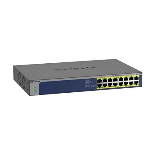 NETGEAR GS516PP-100NAS — NETGEAR 16-PORT GIGABIT ETHERNET HIGH-POWER POE+ UNMANAGED SWITCH WITH 260W POE