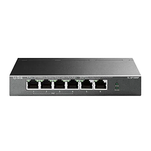 TPLINK TL-SF1006P — 6-Port PoE+ Switch with Extend and Priority Modes