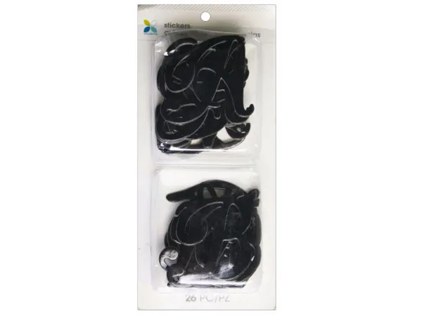 Bulk Buys CH429 — 26 Black Script Uppercase Letter Stickers Set