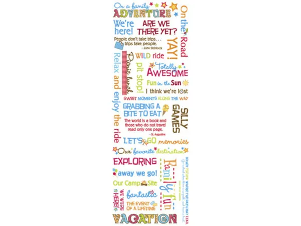 bulk buys CH400 - Momenta Vacation Phrase Stickers for Scrapbooking Fun
