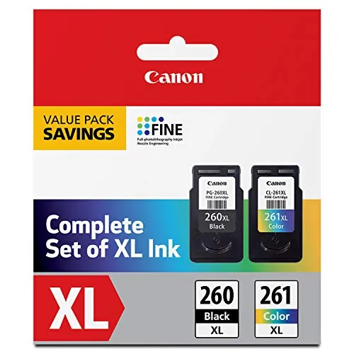 CANON 3706C005 — PG-260 XL / CLI-261 XL Value Pack - High Yield Ink Cartridges