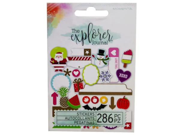 Bulk Buys CH417 — Momenta 286-Piece Sticker Journal Kit - Creative Fun for All