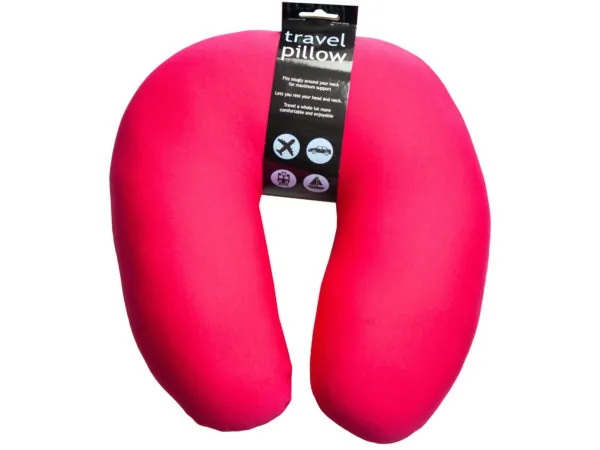 bulk buys GE447 - Comfortable Pink Neck Pillow for Travel and Relaxation