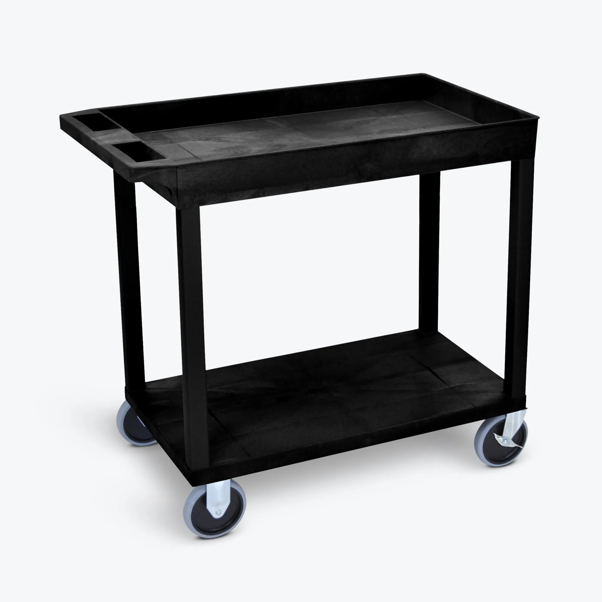 Luxor EC12HD-B — Luxor Heavy-Duty Utility Cart with Tub and Flat Shelf