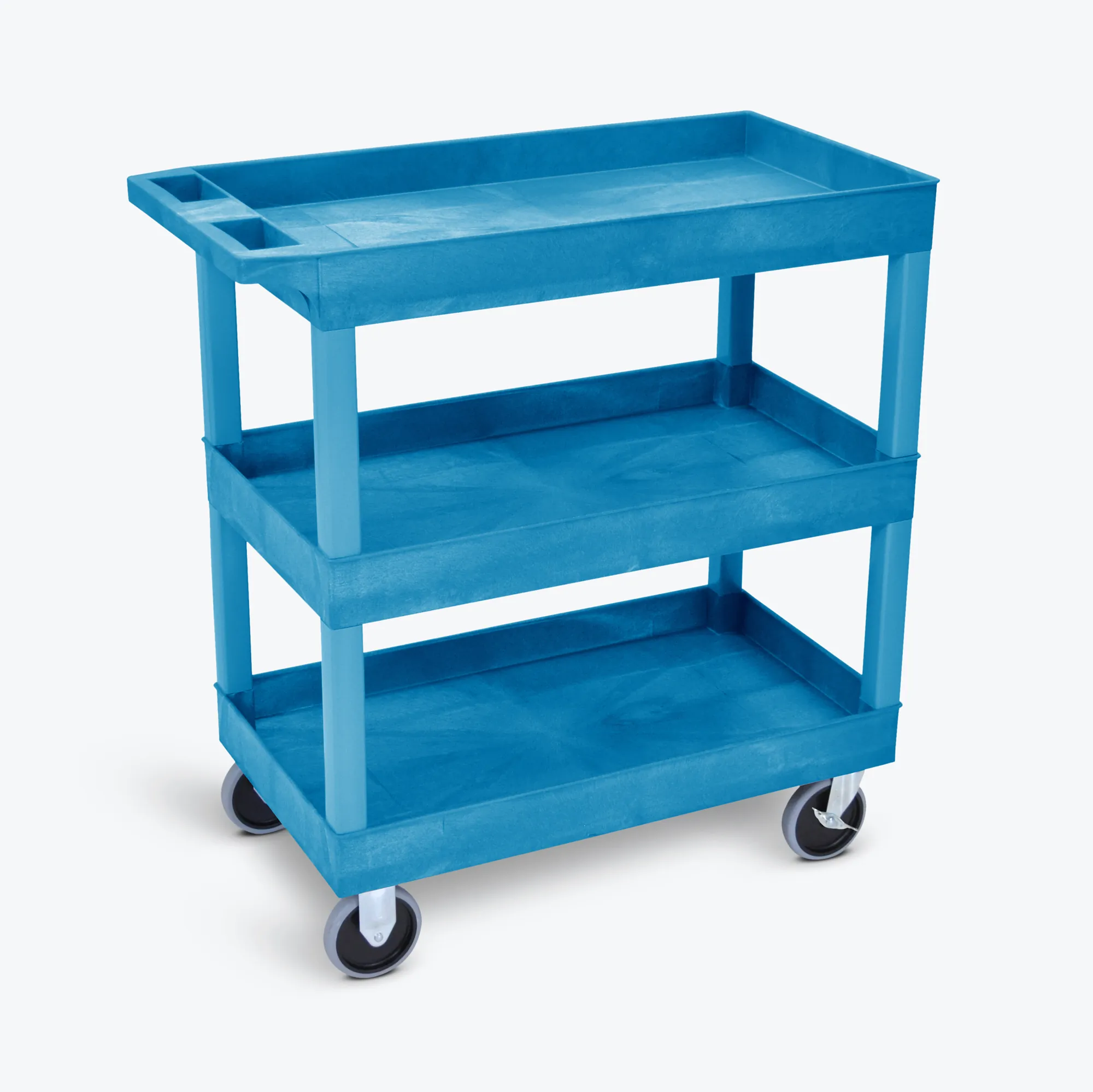 Luxor EC111HD-BU - Luxor HD High Capacity Utility Cart with Tub Shelves