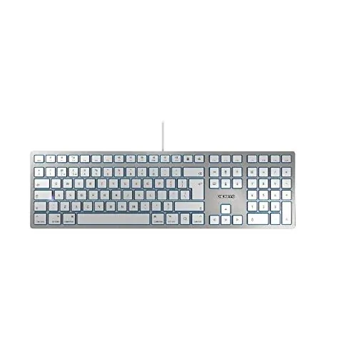Cherry JK-1610US-1 — KC 6000 MAC, WHITE/SILVER, USB, US INTL 104+6 KEY LAYOUT