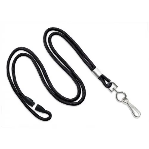 BRADY 2137-2001 - Brady People ID Black Lanyard with Swivel Hook - Pack of 100