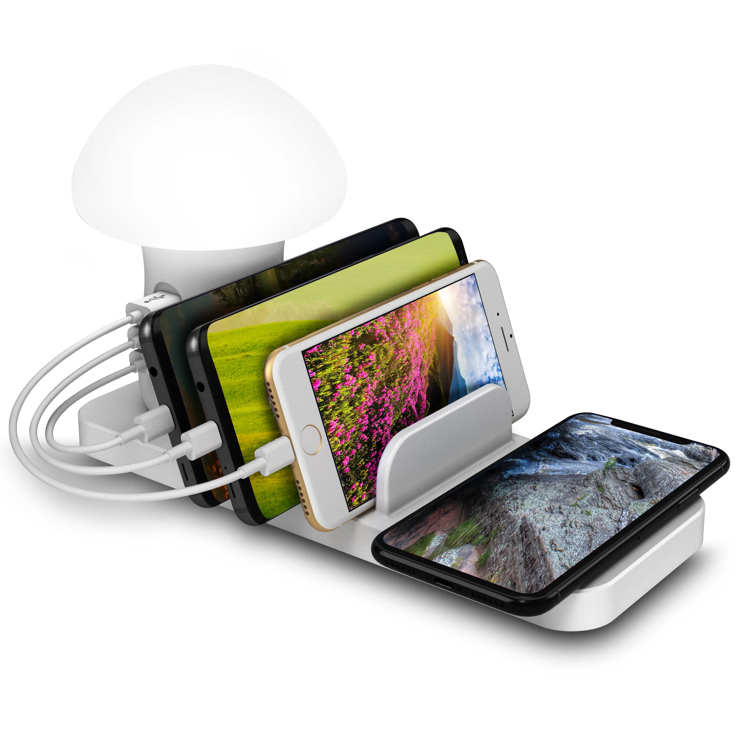 Trexonic 108170.07 — Trexonic 3-in-1 Desk Organizer with Wireless Charging