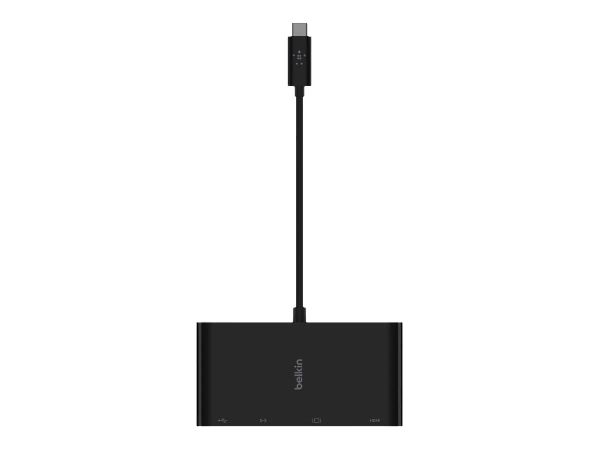 Belkin AVC005BK-BL — THE ADAPTER SUPPORTS GIGABIT ETHERNET, USB-A 3.0, VGA, AND 4K HDMI, MAKING IT ID