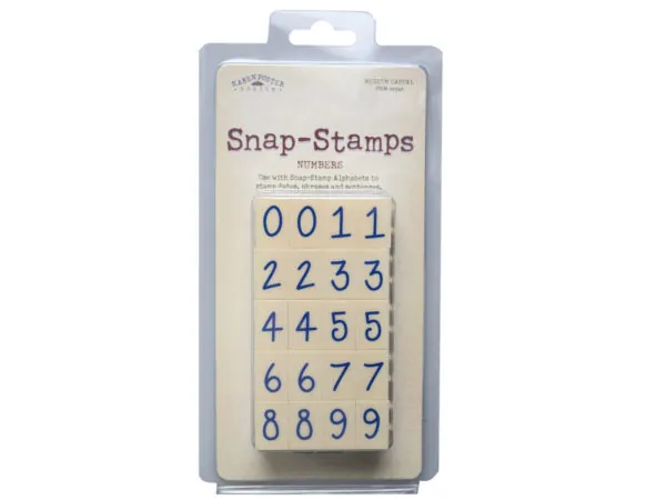 bulk buys SA712 - Casual Snap-Stamps Set - Numerals (12 Height)