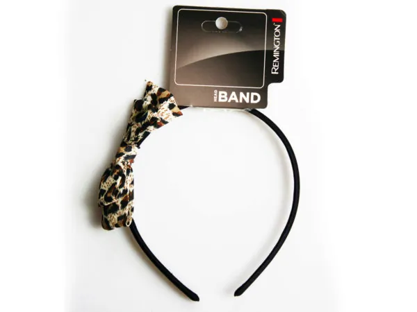 Bulk Buys CA549 — Cheetah Print Bow Headband for Stylish Looks