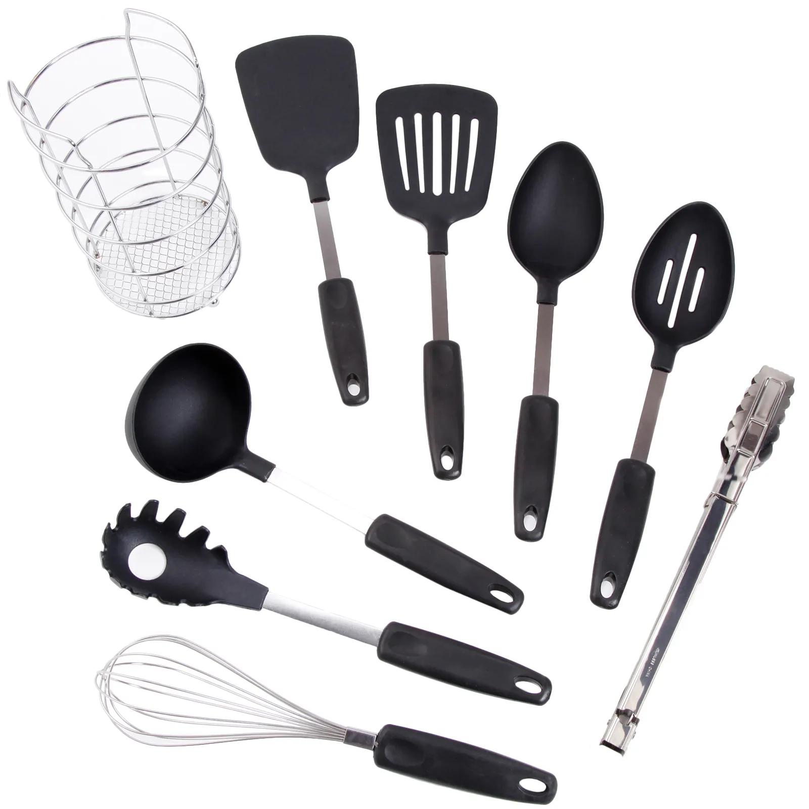 Gibson 128642.09 - Gibson Chefs 9-Piece Utensil Set with Caddy