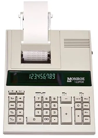 MONROE MNE122PDX — Medium duty 122PDX DESKTOP PRINT DISPLAY CALCULATOR