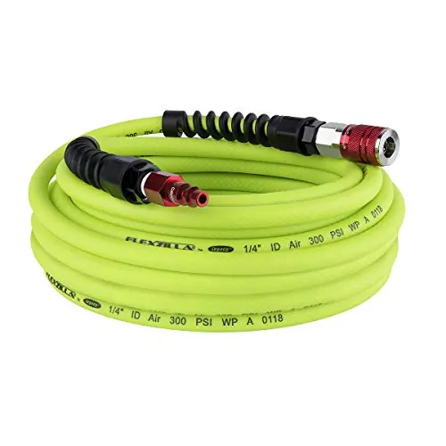 FLEXZILLA HFZP1450YW2D — Flexzilla Pro 1/4in x 50ft Air Hose with ColorConnex Plug - Red