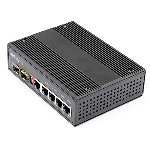 STARTECH IES1G52UP12V — INDUSTRIAL 5 PORT GIGABIT ETHERNET SWITCH - UP TO 30W PER 4 POE PORTS - 75C TO -